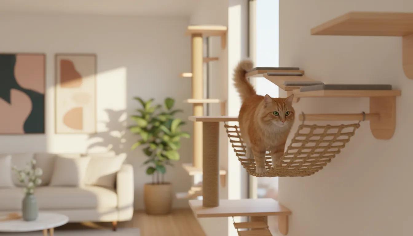 Étagères et Parcours Muraux pour Chat : Transformer Votre Intérieur en Terrain de Jeu
